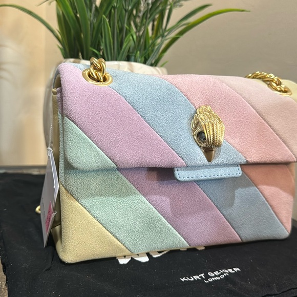 🌷Host pick Kurt Geiger London Mini
Suede Rainbow Striped Kensington Crossbody 🌷🌷 - Picture 5 of 13